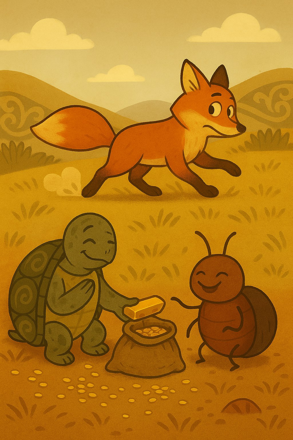 Түлкі, тасбақа және кене cover